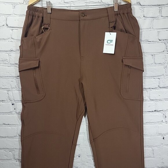 NWT Texwix Flexcamo Tactical Cargo Pants Waterproof Brown Mens Sz XL 34 New - Picture 3 of 13